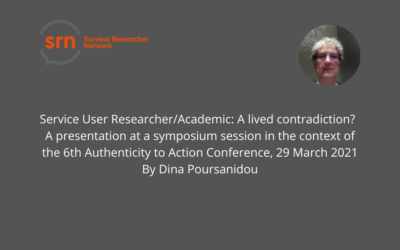 Service User Researcher/Academic: A lived contradiction?